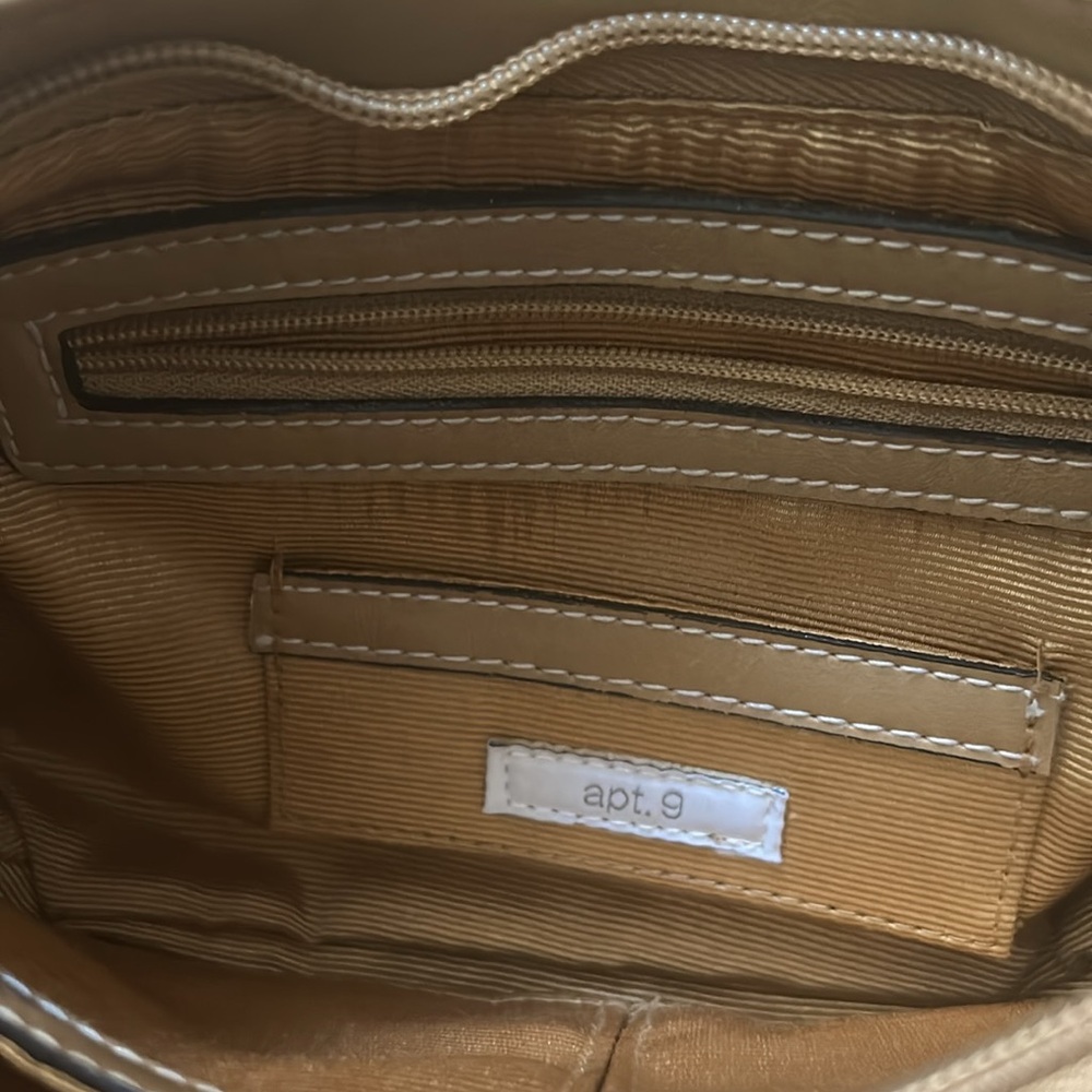 Apt.9 Faux Leather Tan Small Shoulder Bag - Picture 4 of 8